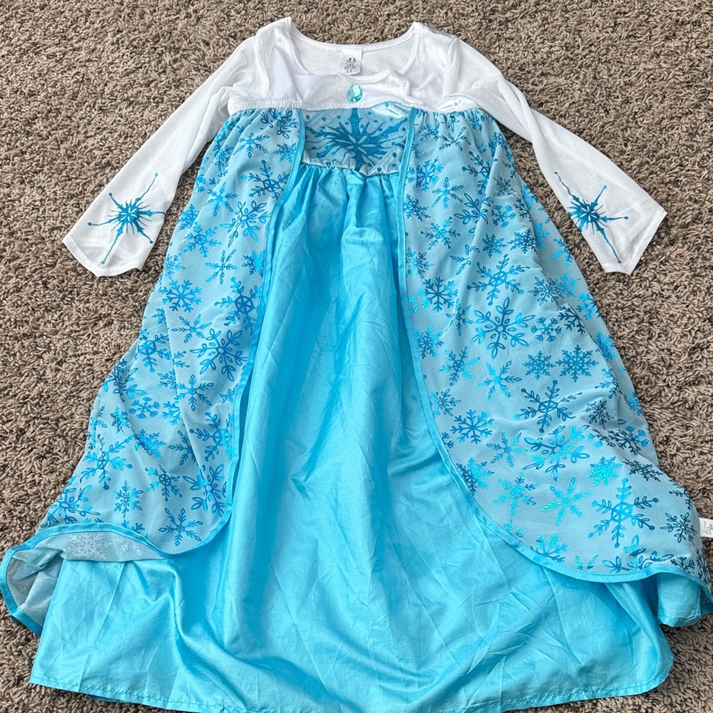 Magical Ice Princess Elsa Costume - Blue and White